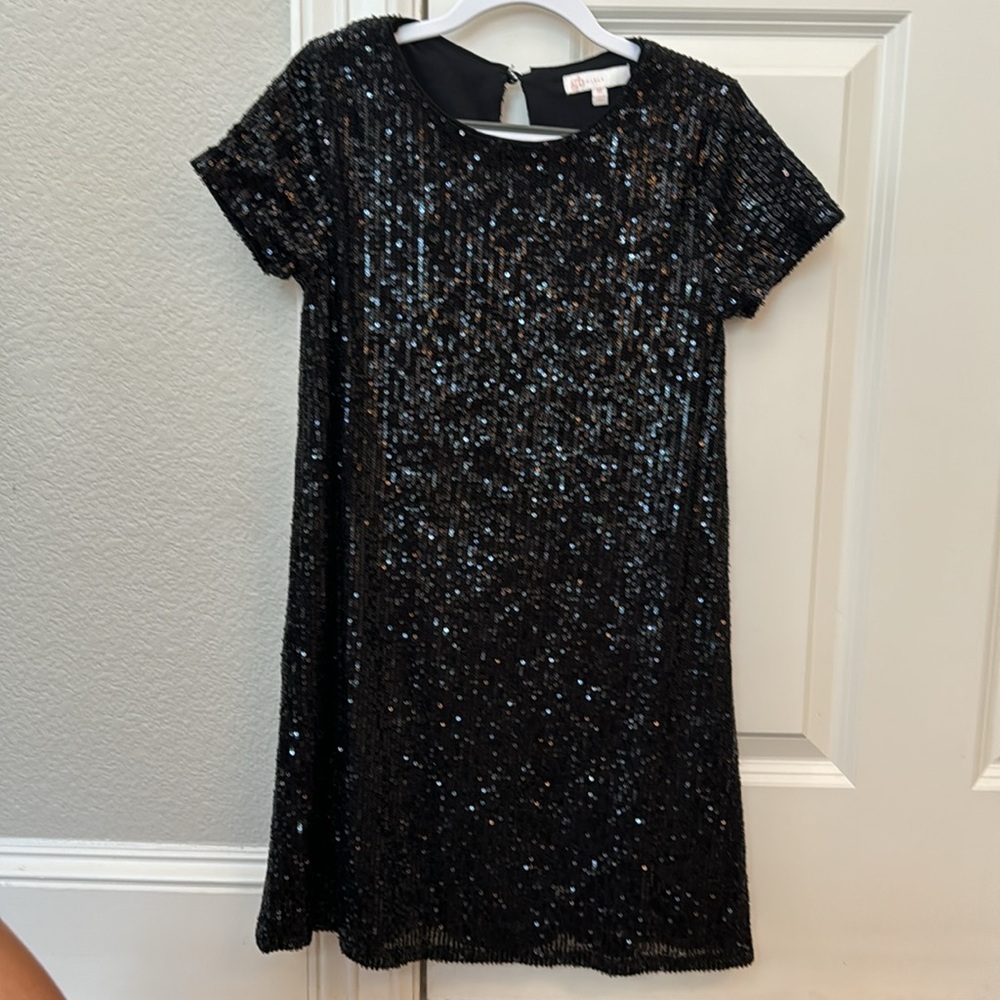 EUC gb Girls brand from Dillards black sequined dress size M